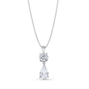 Midnight Pendant Catherine Best Dev 2 Stone Design Clear Cubic Zirconia Pendant on a 18 chain