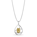 The Wise One Pendant Catherine Best Dev Silver and Gold Plate Pendant on a 18