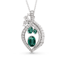 Emerald Isle. Emerald Pendant in 18ct White Gold and Diamond Catherine Best Dev Pendant 