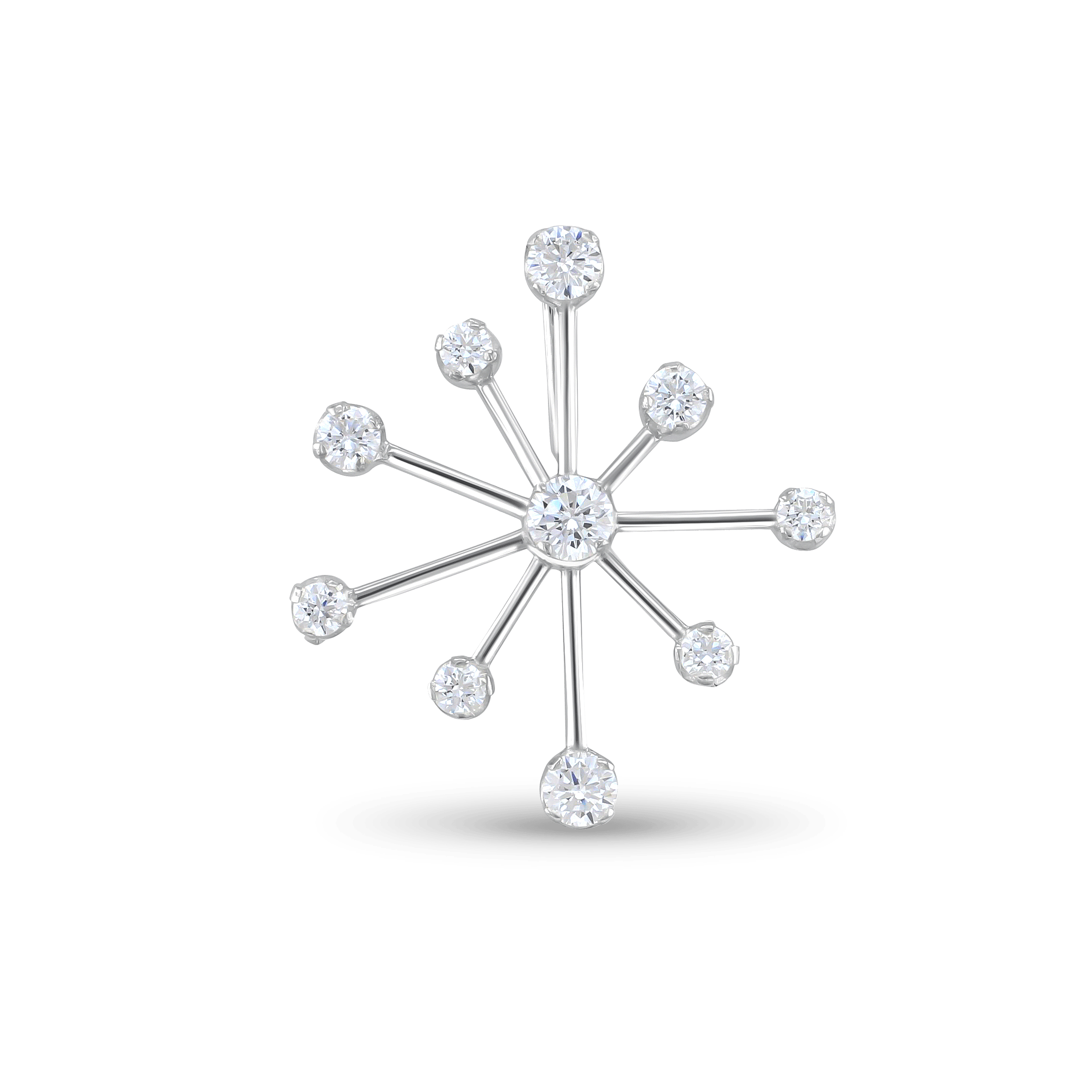 Starburst Silver and Cubic Zirconia Pendant Catherine Best Dev Pendant 