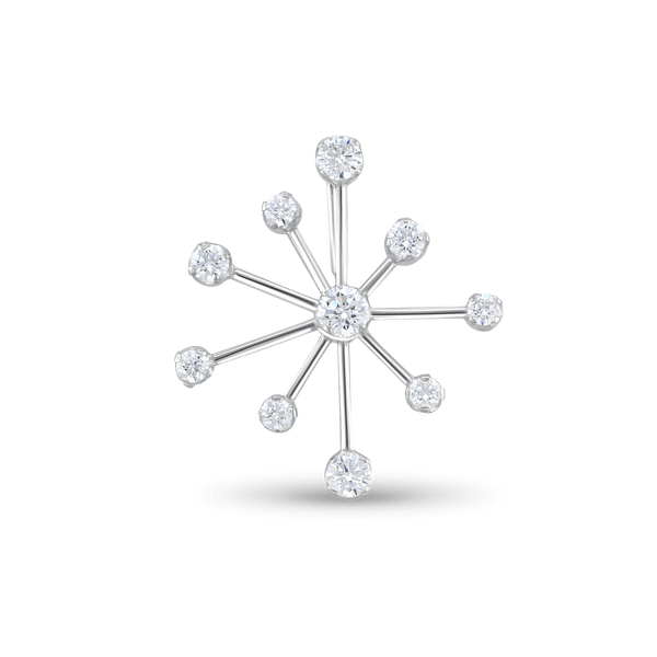 Starburst Silver and Cubic Zirconia Tie Pin Catherine Best Dev Larger 