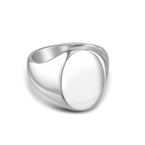 The Gentleman's Grand Oval Signet Ring in Silver or Gold Catherine Best Dev 