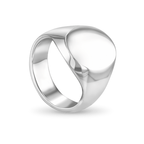 The Gentleman's Grand Oval Signet Ring in Silver or Gold Catherine Best Dev Silver 