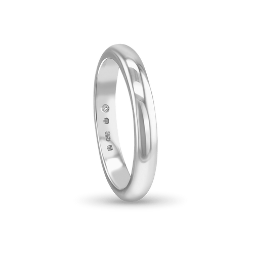 The CB Ladies Court Shaped Wedding Ring Catherine Best Dev Platinum 3mm 