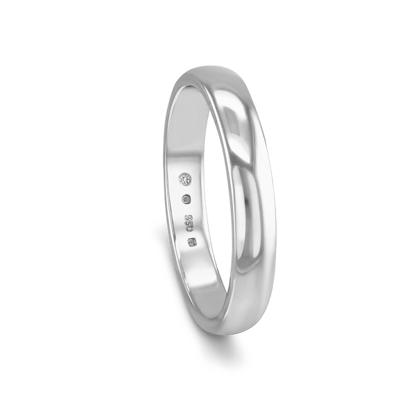 The CB Gentlemans Court Shaped Wedding Ring Catherine Best Dev Platinum 4mm 