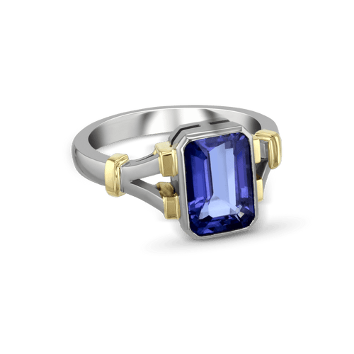 Kagera River Ring Catherine Best Dev Platinum and 18ct Yellow Gold 