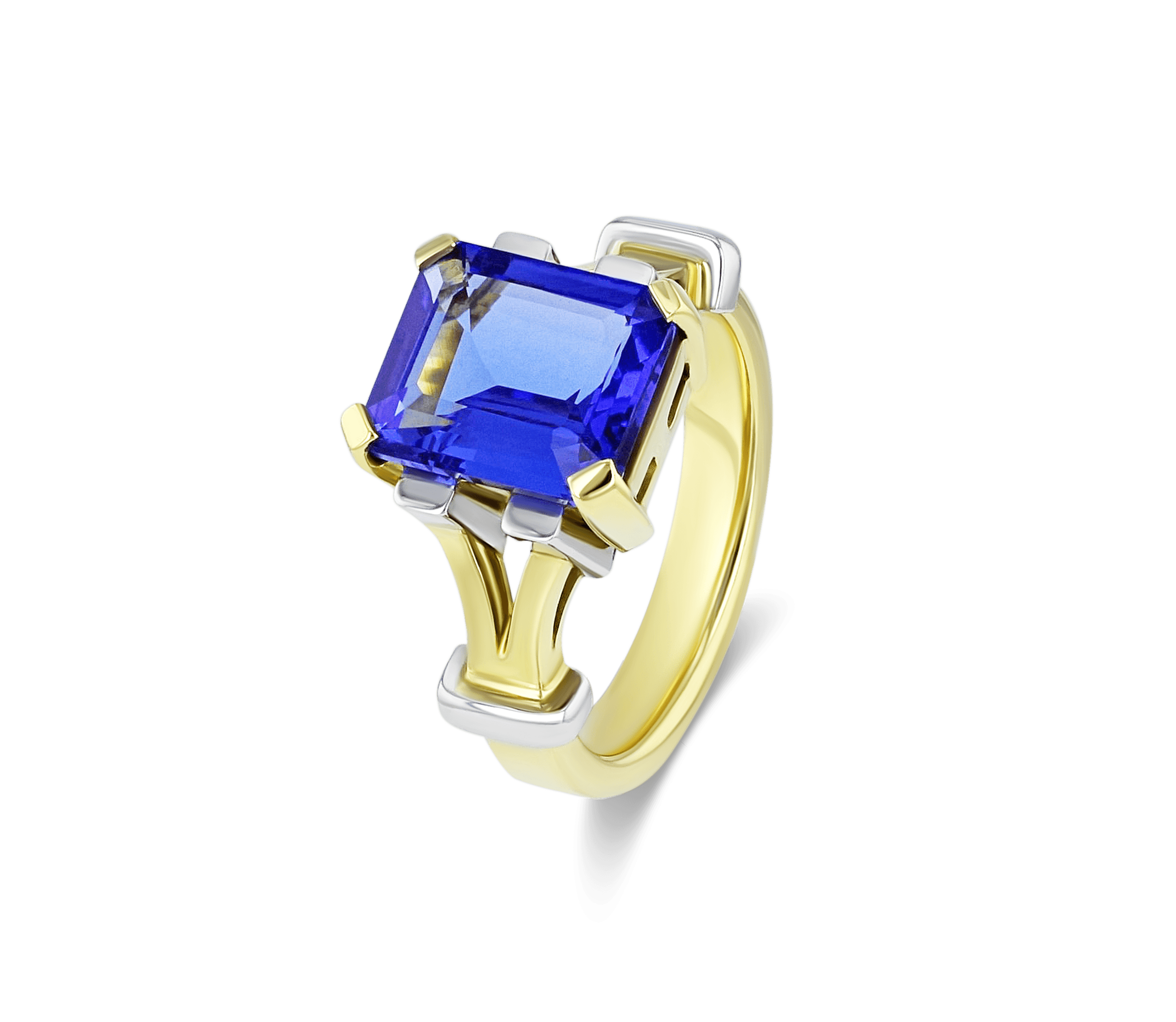 Kagera River Ring Catherine Best Dev Platinum and 18ct Yellow Gold 