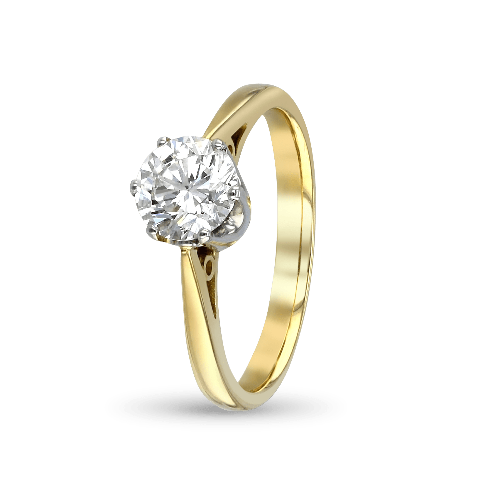 Minerva Ring Catherine Best Dev 6 Claw with Diamond Set Shoulders Platinum 1ct D Vs1 Laboratory Diamond