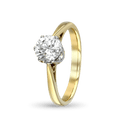 Minerva Ring Catherine Best Dev 6 Claw 18ct Yellow Gold and Platinum 1ct G Si1