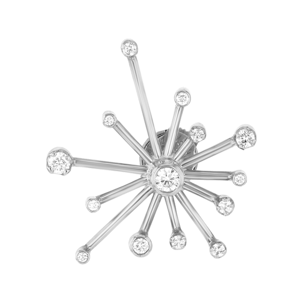 Starburst Diamond Brooch Pin Catherine Best Dev Larger Platinum Diamond