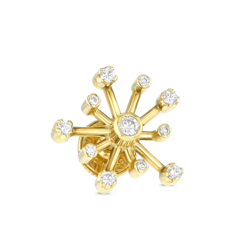 Starburst Diamond Brooch Pin Catherine Best Dev Smaller 18ct Yellow Gold Diamond