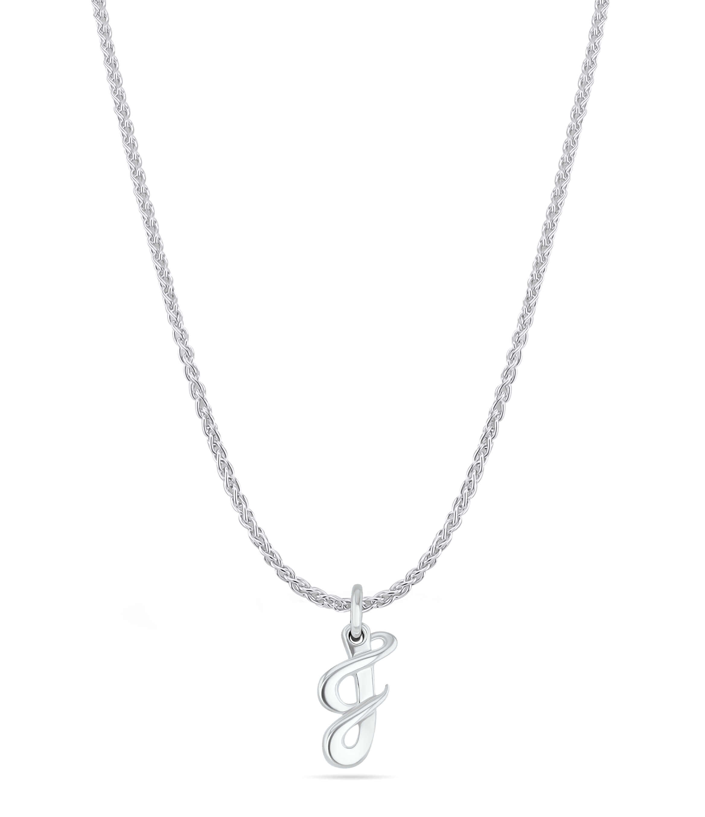 Initial F Love Letter Mini Pendant in Silver Catherine Best Dev Pendant 