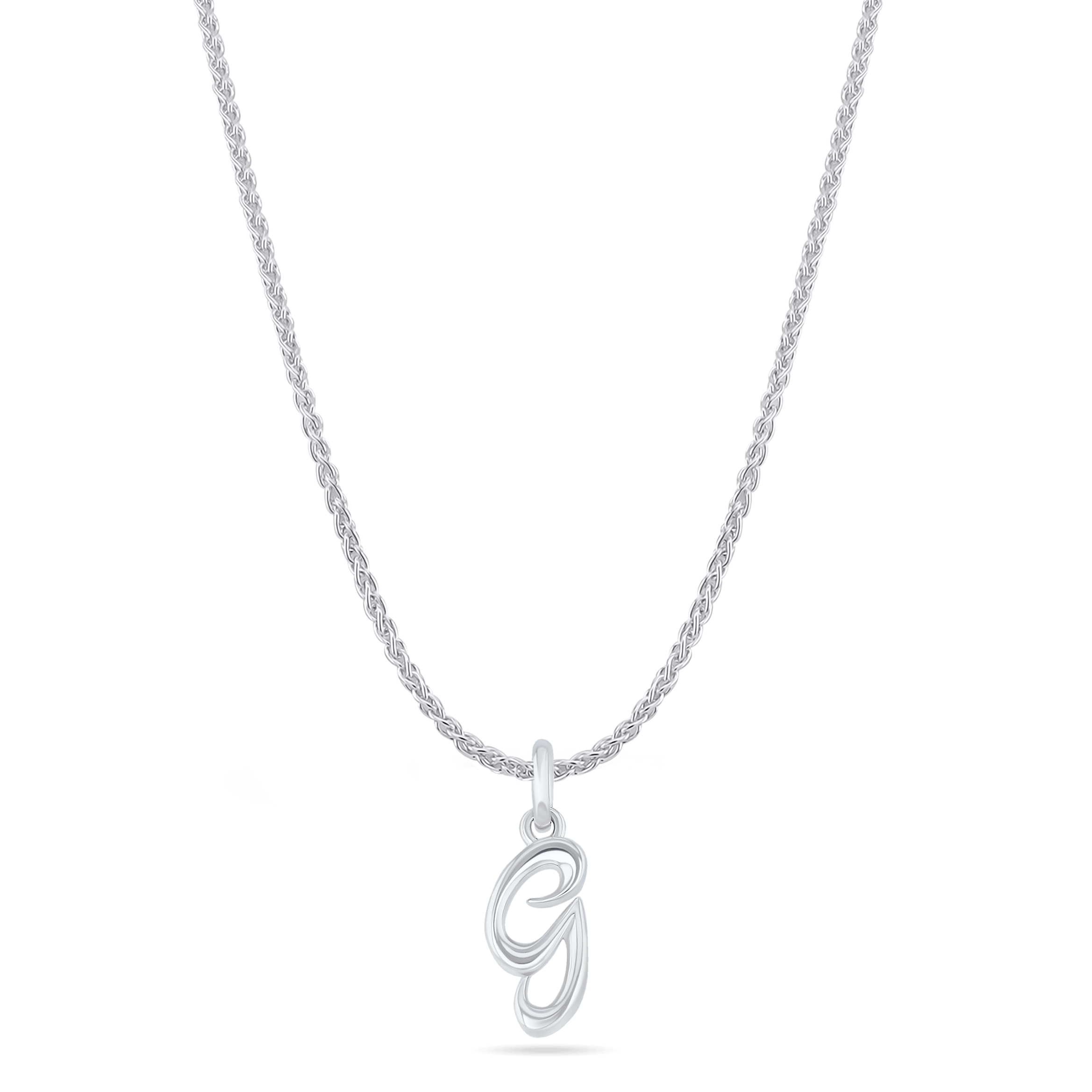 Initial G Love Letter Mini Pendant in Silver Catherine Best Dev Pendant 