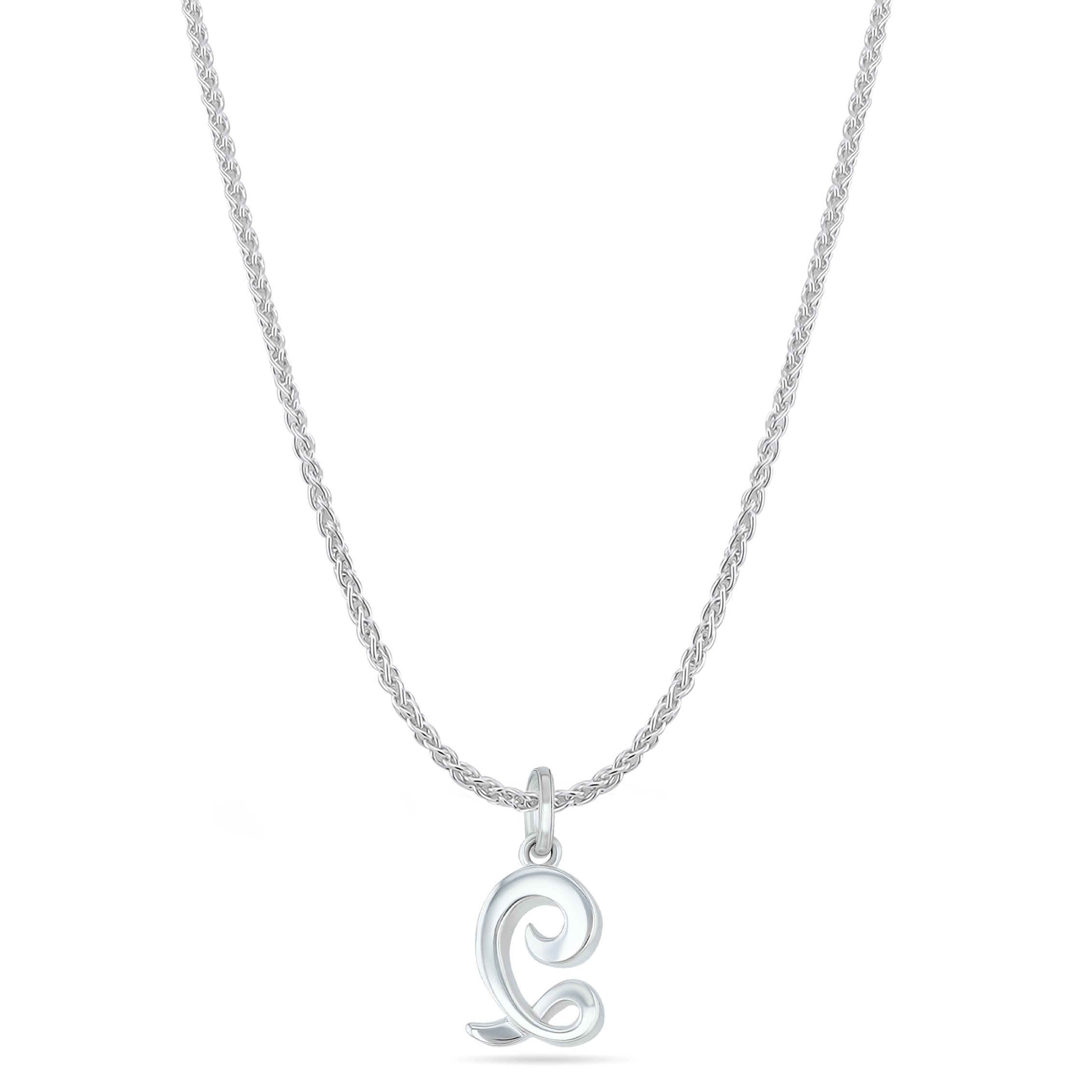 Initial Q Love Letter Mini Pendant in Silver Catherine Best Dev Pendant 