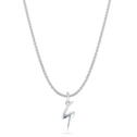 Initial S Love Letter Mini Pendant in Silver Catherine Best Dev Pendant on a 18