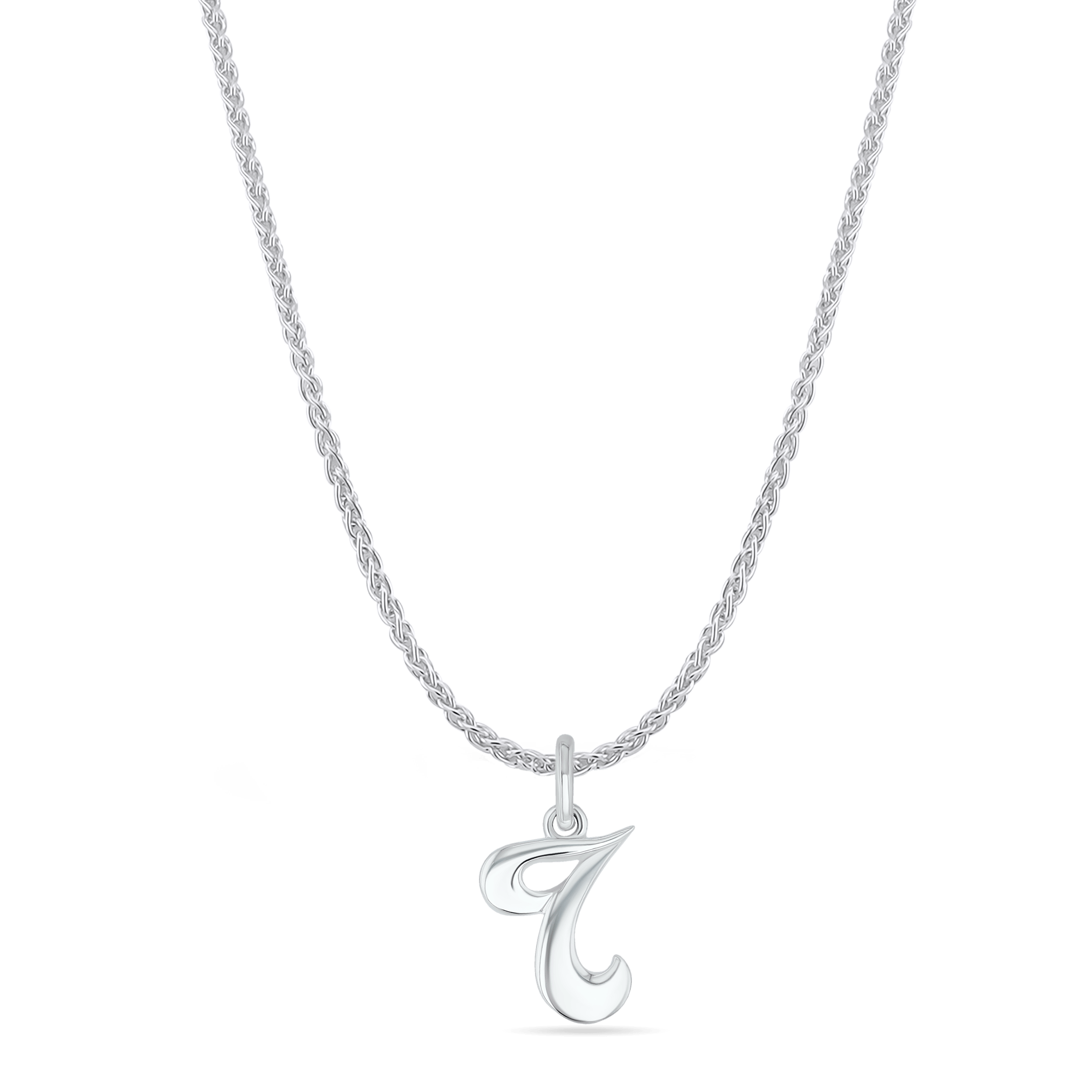Initial T Love Letter Mini Pendant in Silver Catherine Best Dev Pendant 