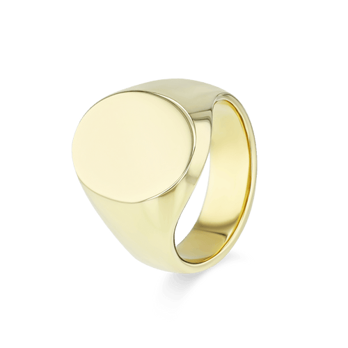 The Gentleman's Grand Oval Signet Ring in Silver or Gold Catherine Best Dev 9ct Yellow Gold 