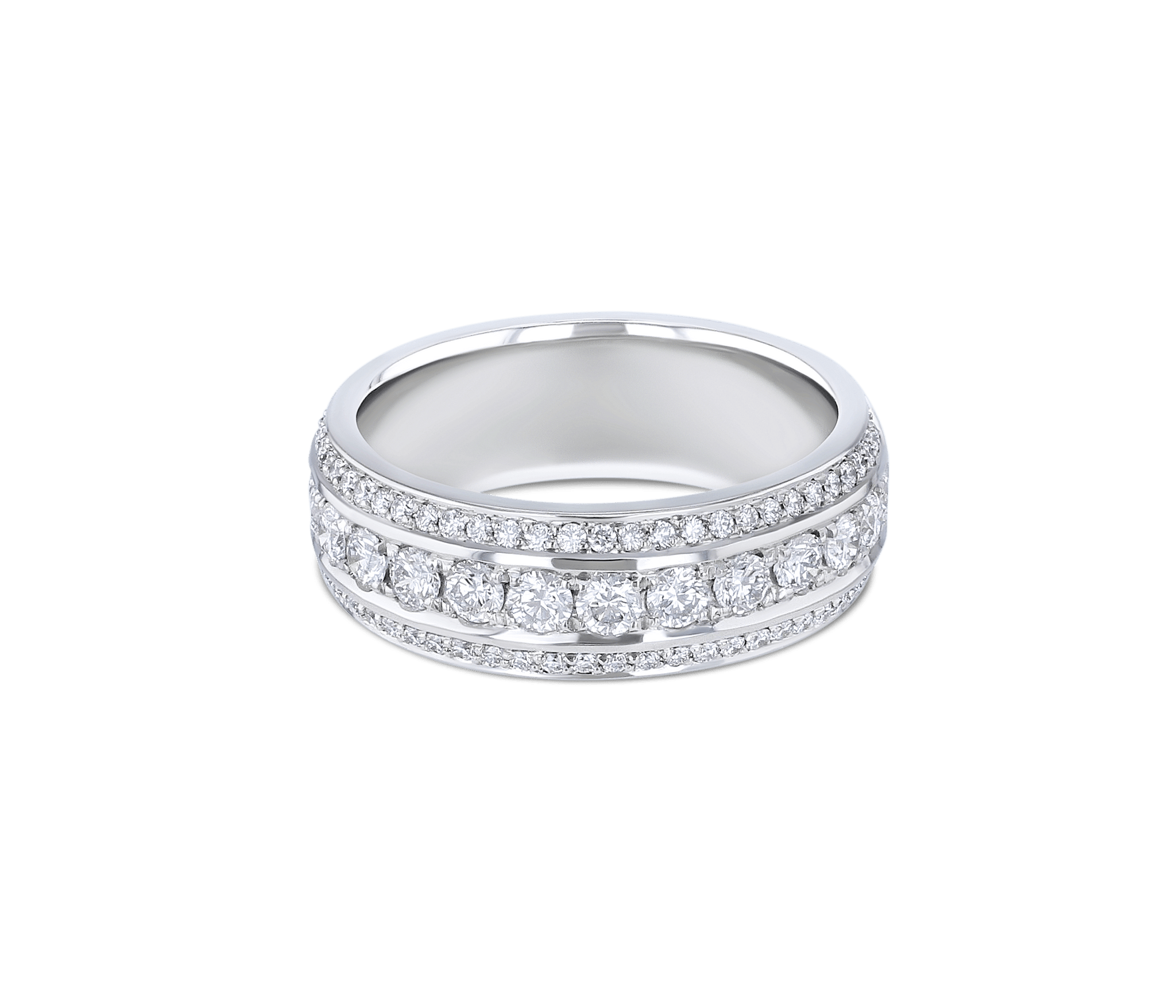 Eternal Ruby & Diamond Platinum Eternity Ring by Catherine Best