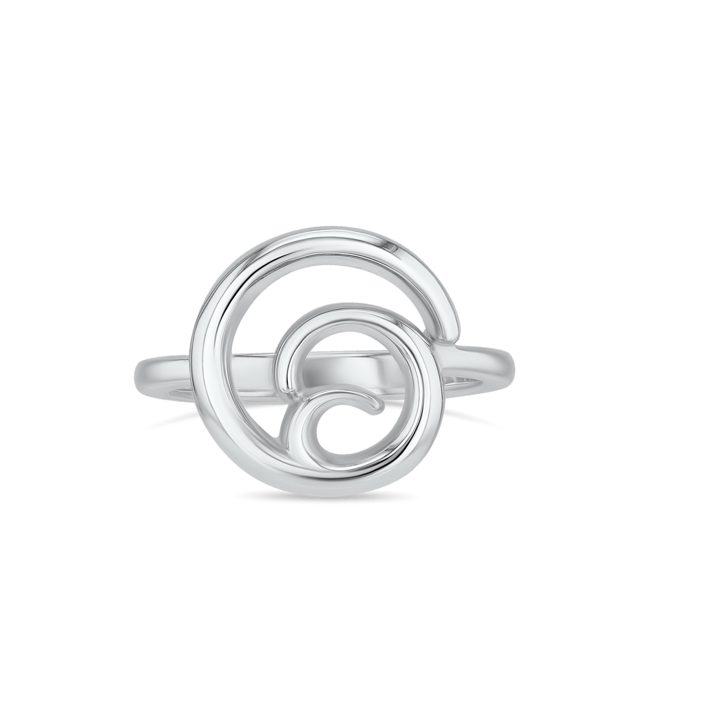 Wide ring with interlocking 2025 g motif